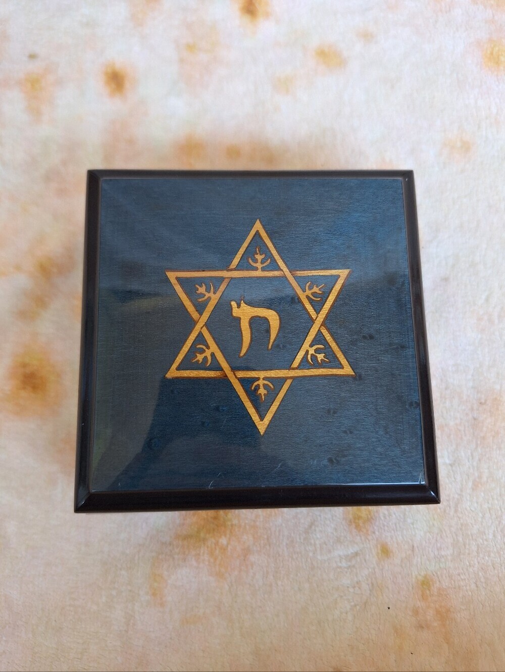 Vintage Italian Sorrento Inlaid Wood Jewelry Box A. Gargiulo & Jannuzzi Judaica